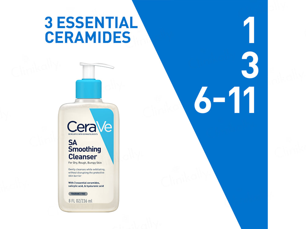 CeraVe SA Smoothing Cleanser For Dry, Rough, Bumpy Skin