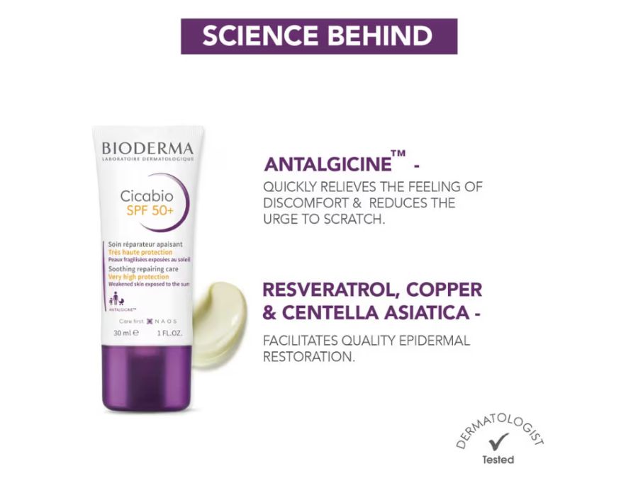 Bioderma Cicabio SPF 50+ Sunscreen Creme - Clinikally