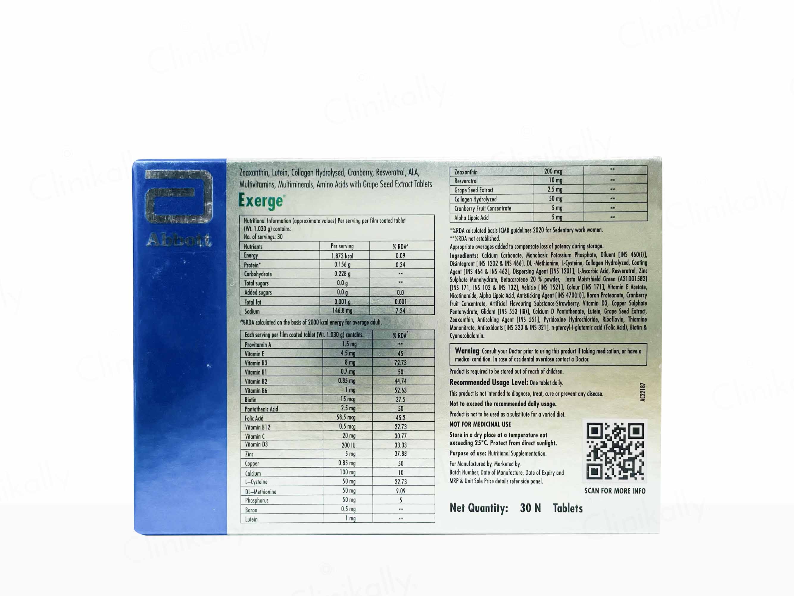 Exerge Nutraceutical Tablet-clinikally