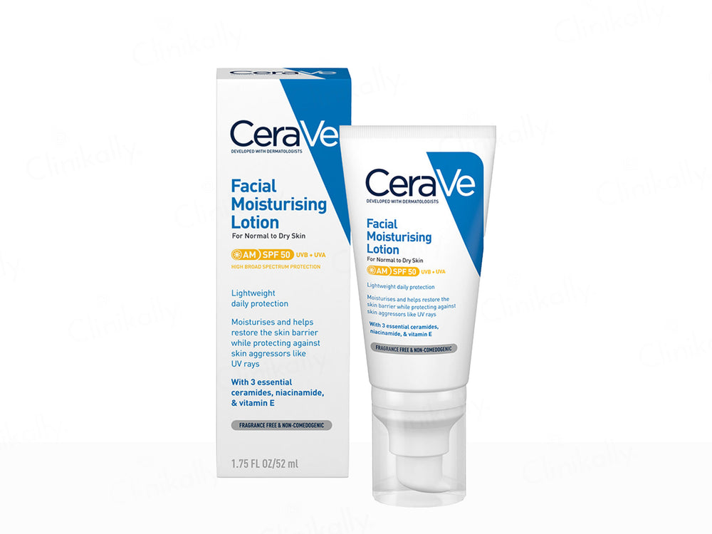 CeraVe AM Facial Moisturising Lotion For Normal to Dry Skin SPF 50