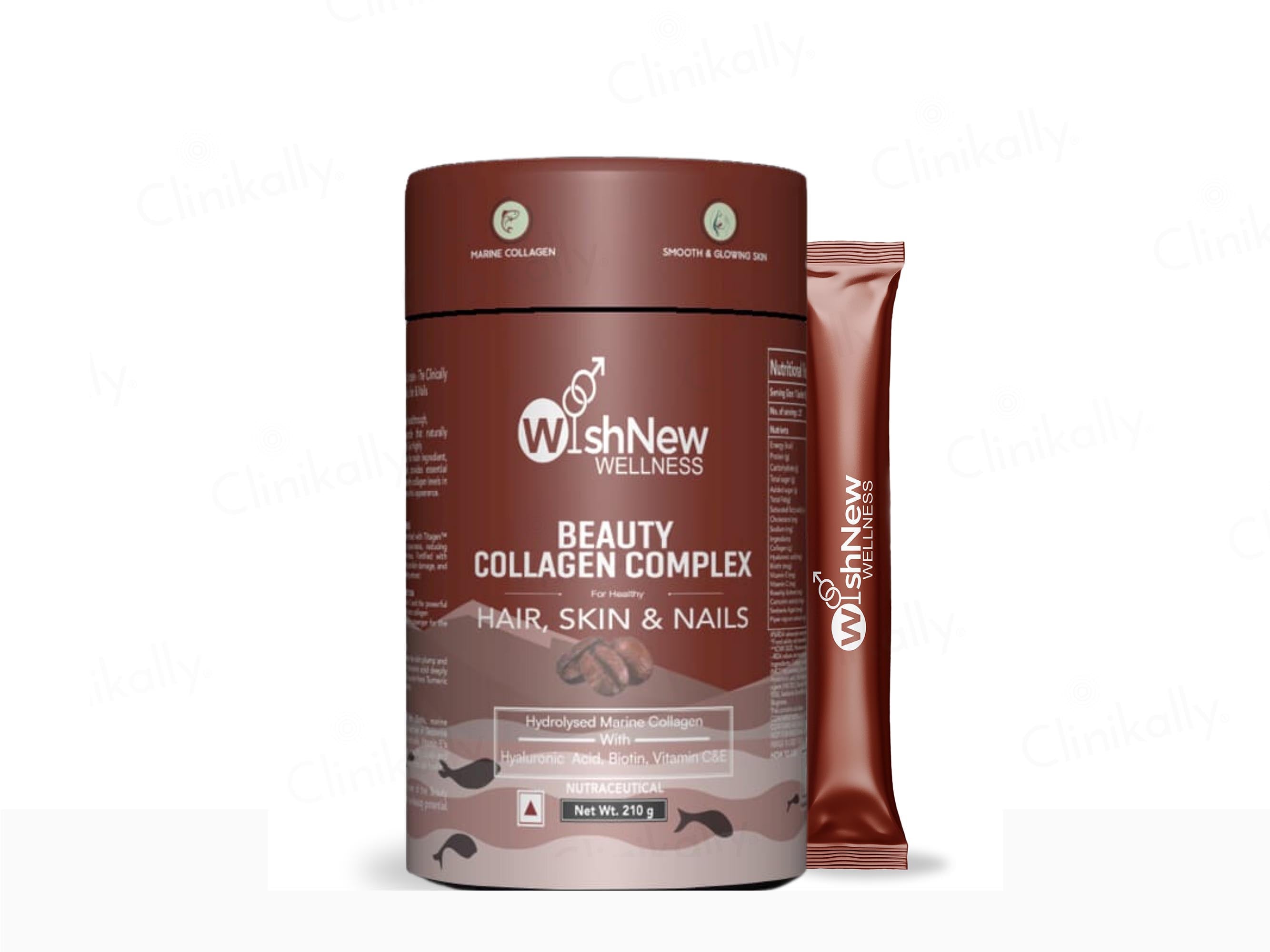 WishNew Wellness Beauty Collagen For Healthy Hair, Skin & Nails - Clinikally