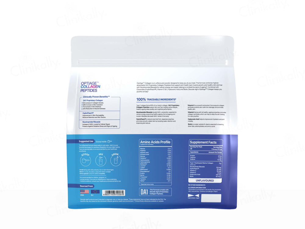 Decode Age OptiAge Premium Hydrolysed Collagen Peptides Powder