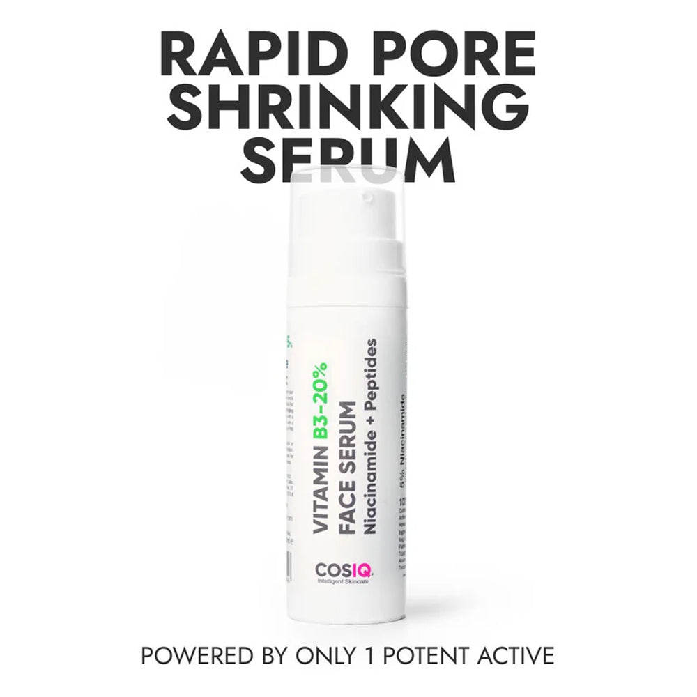 CosiQ Vitamin B3-20% Niacinamide + Peptides Face Serum