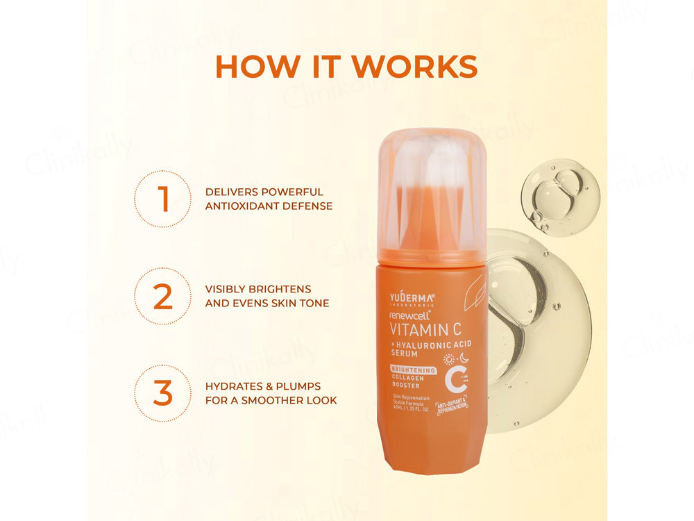 Yuderma Renewcell Vitamin-C + Hyaluronic Acid Serum