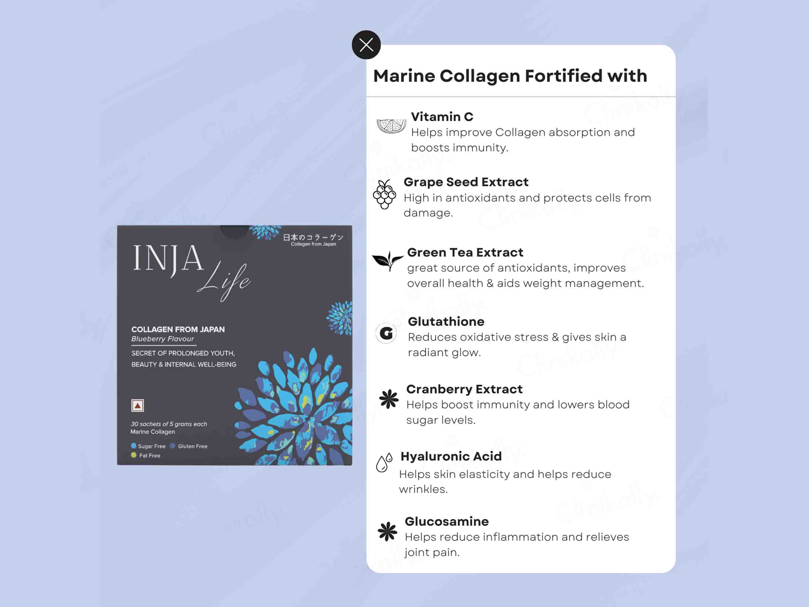 INJA Life Collagen - Blueberry - Clinikally