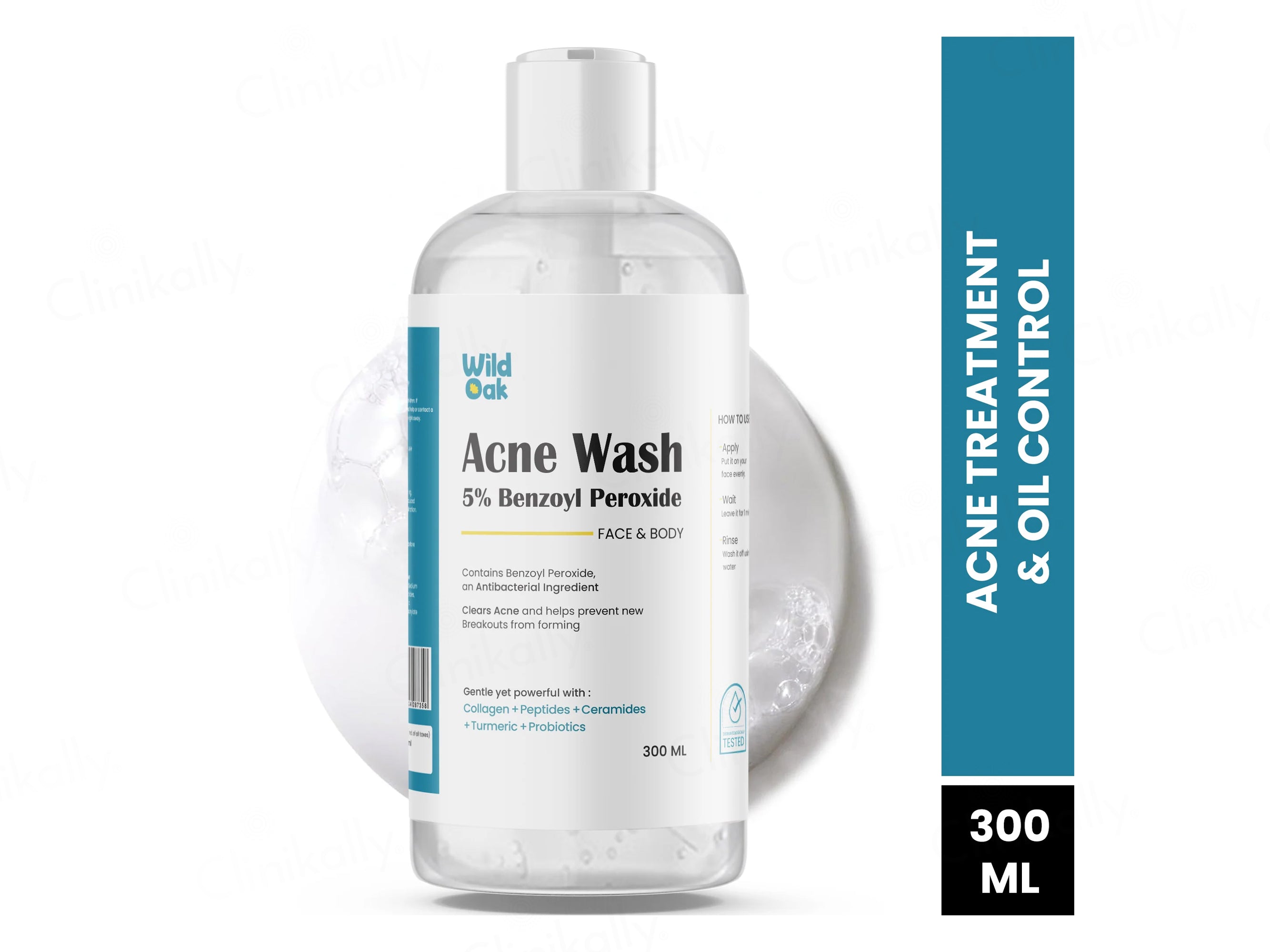 Wild Oak 5% Benzoyl Peroxide Acne Wash For Face & Body