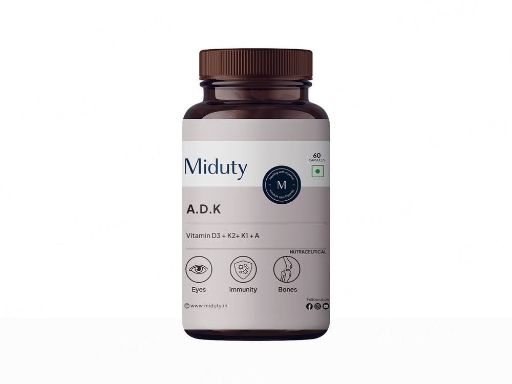 Miduty A.D.K Vitamin D3 + Vitamin K2 + Vitamin A Capsule