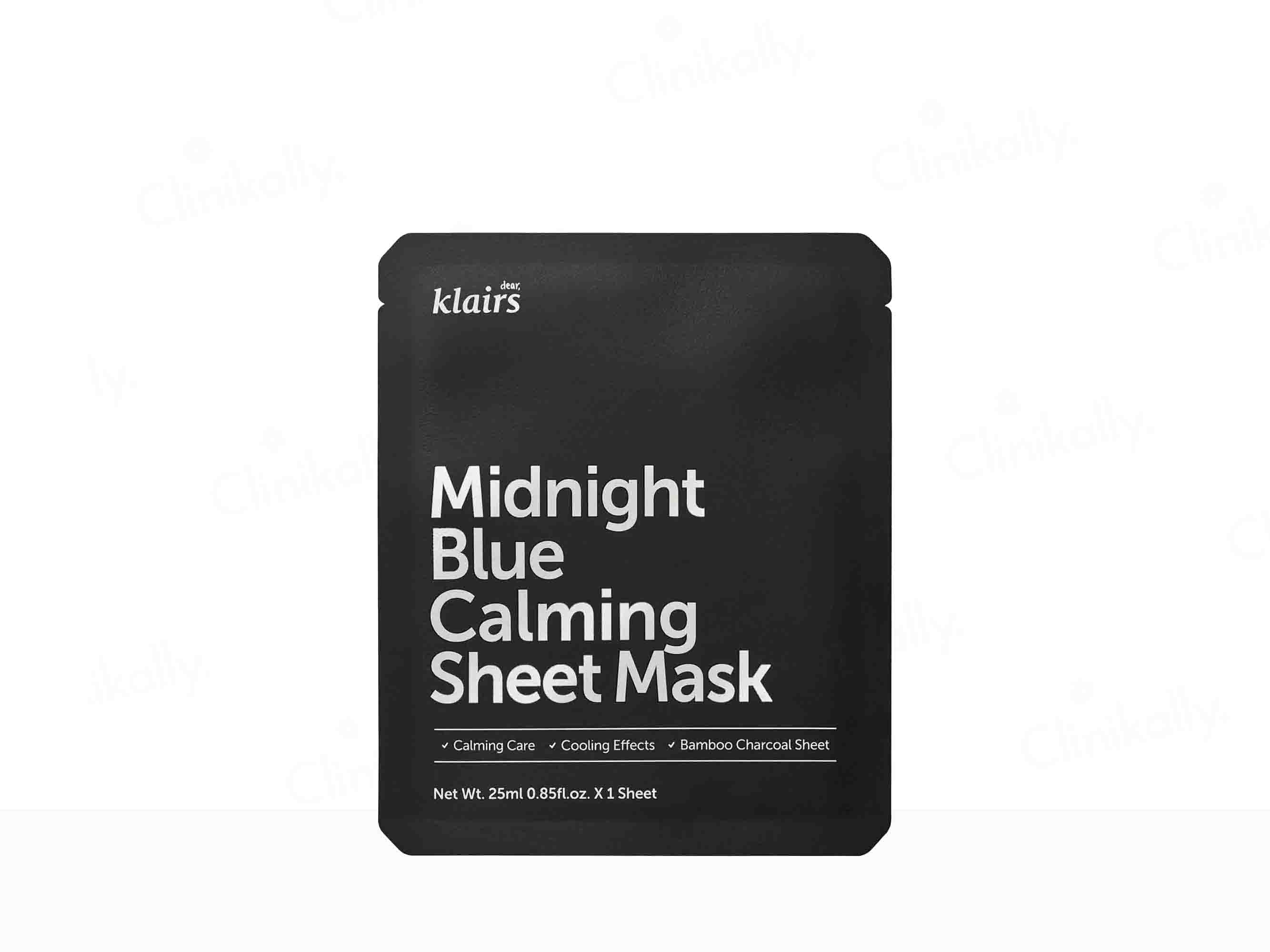 Klairs Midnight Blue Calming Sheet Mask - Clinikally