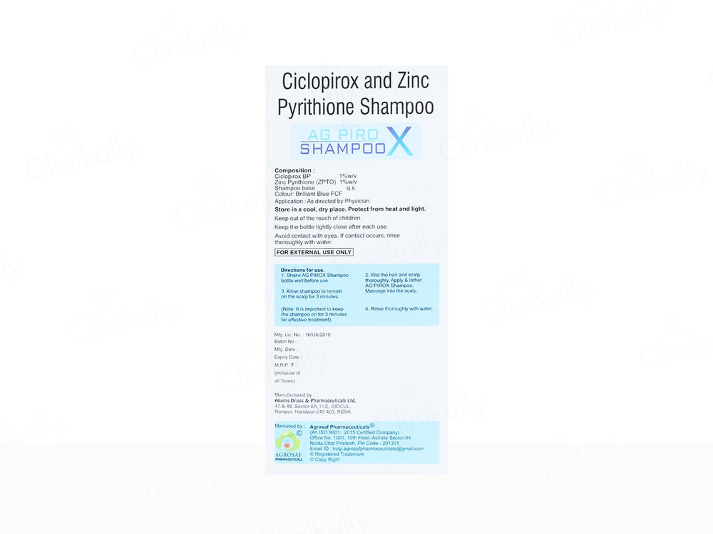 AG Pirox Anti-Dandruff Shampoo