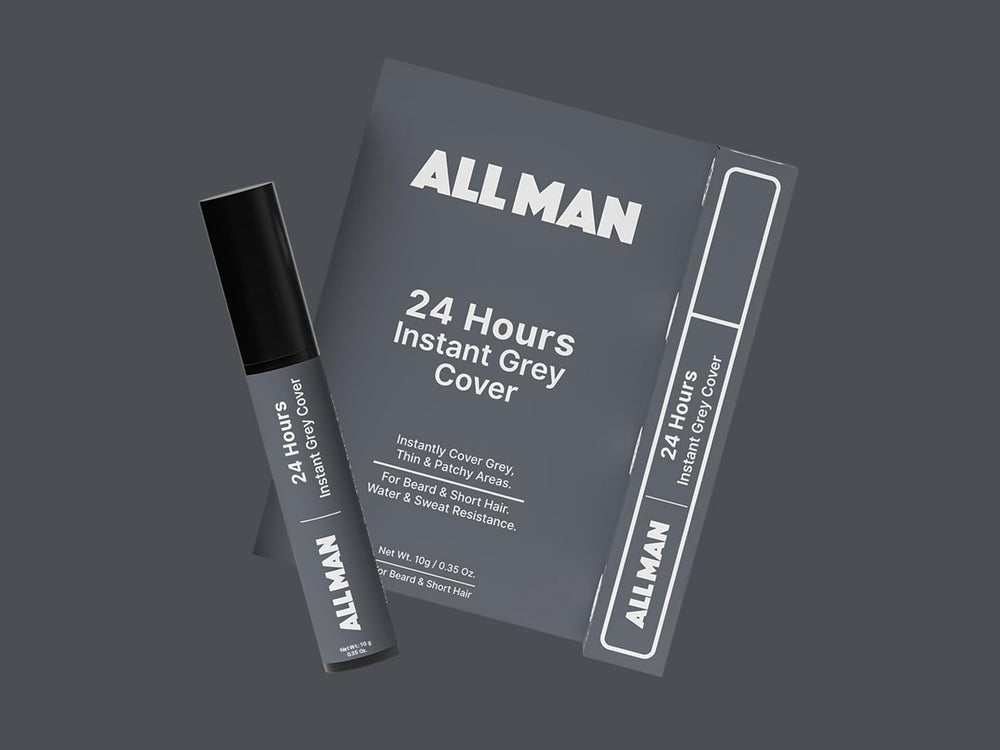ALL MAN 24 Hours Instant Grey Cover - Black Colour