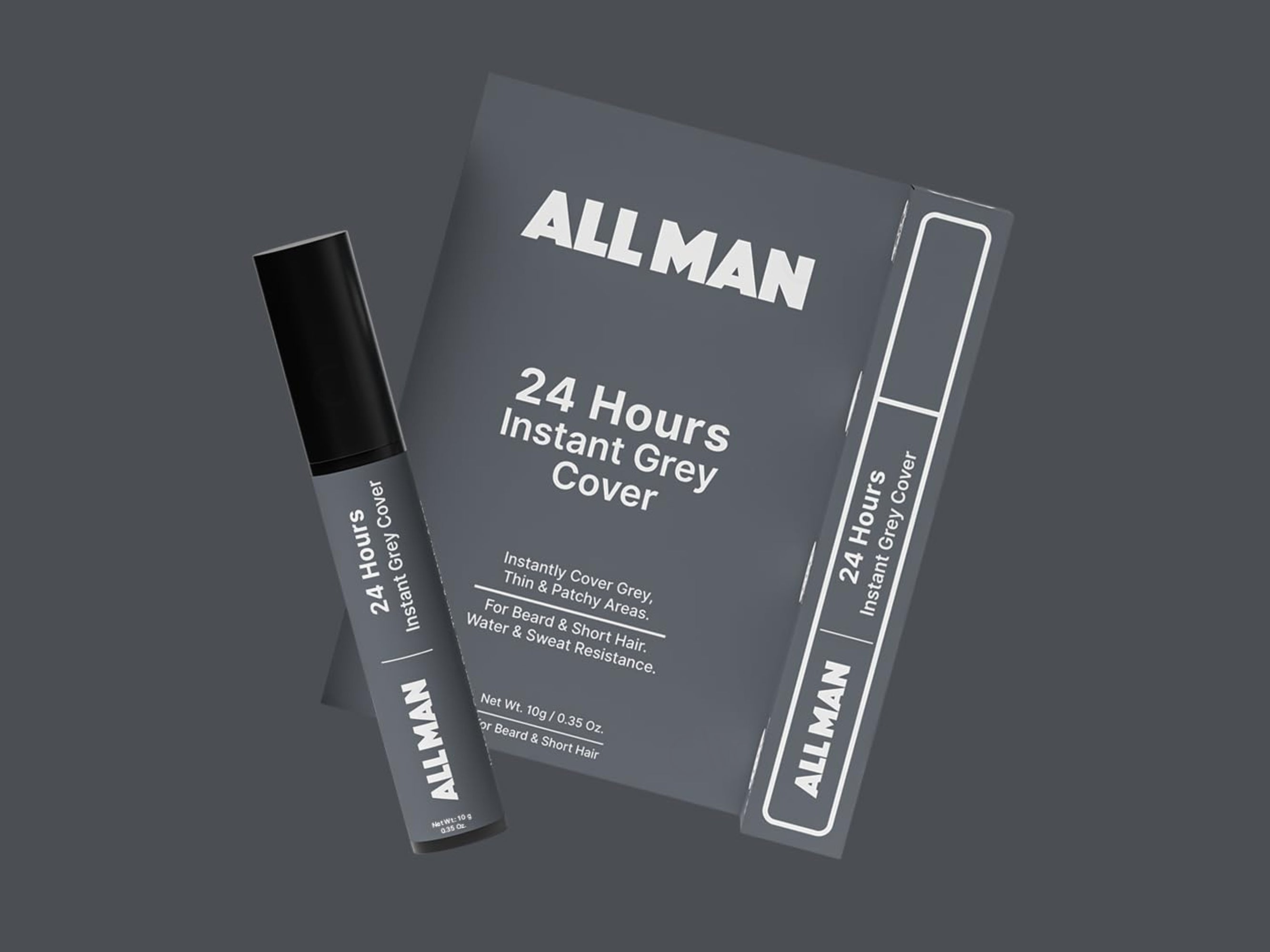 ALL MAN 24 Hours Instant Grey Cover - Black Colour