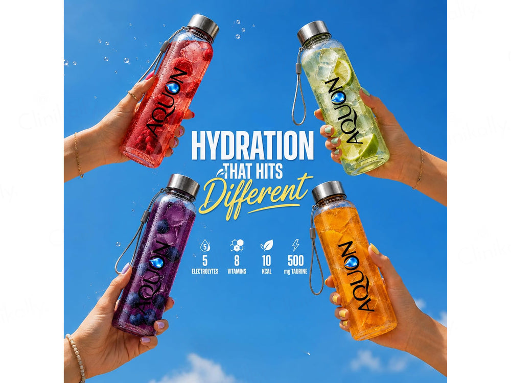 AQUON Daily Hydration Electrolyte Drink Mix Powder Trial Pack (4 Flavours)