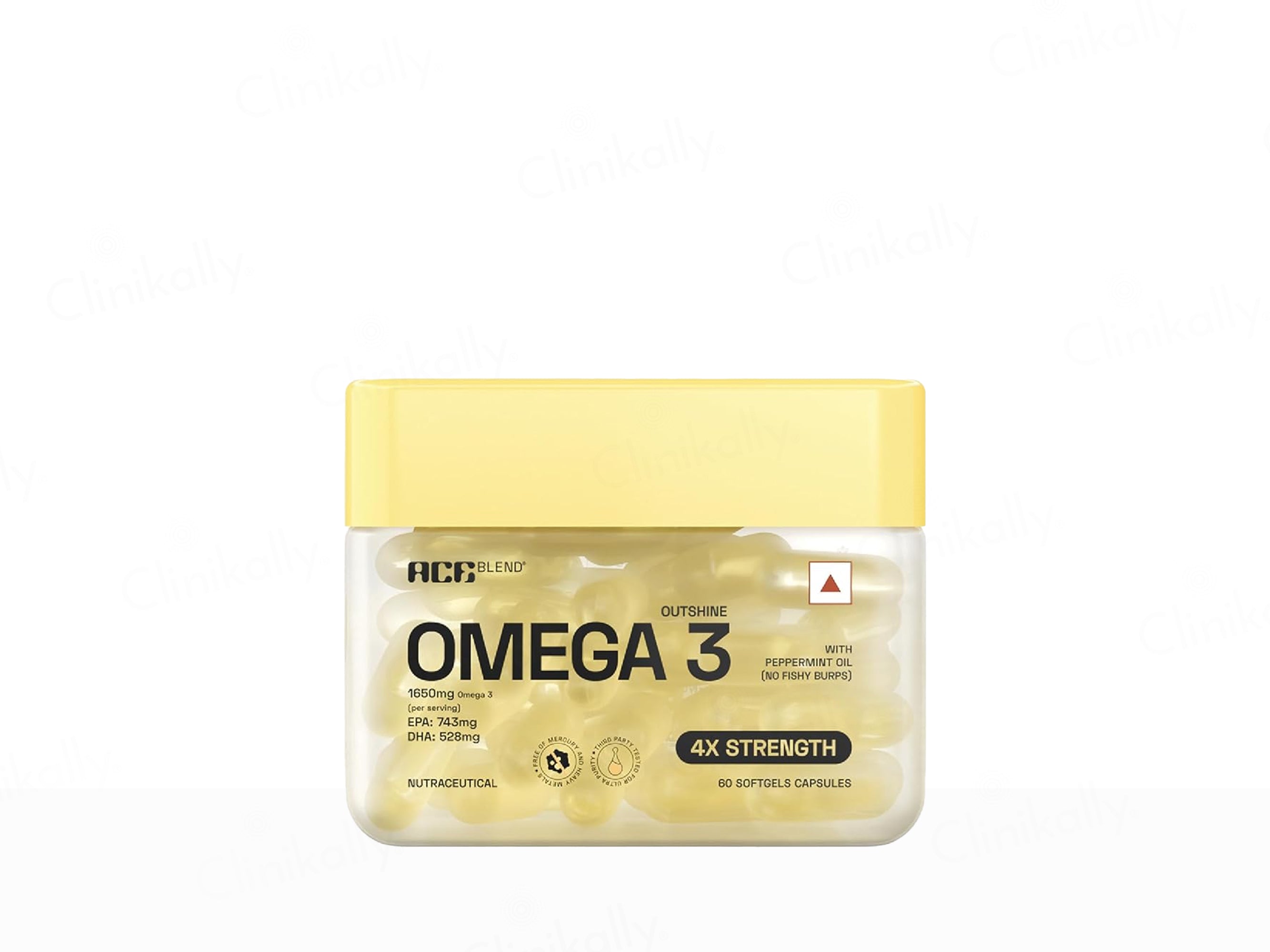 Ace Blend Outshine 4X Strength Omega-3 Nutraceutical Softgel Capsule