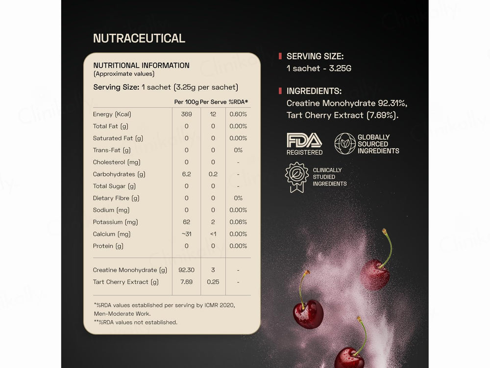 Ace Blend Rise Creatine Monohydrate Powder - Unflavoured