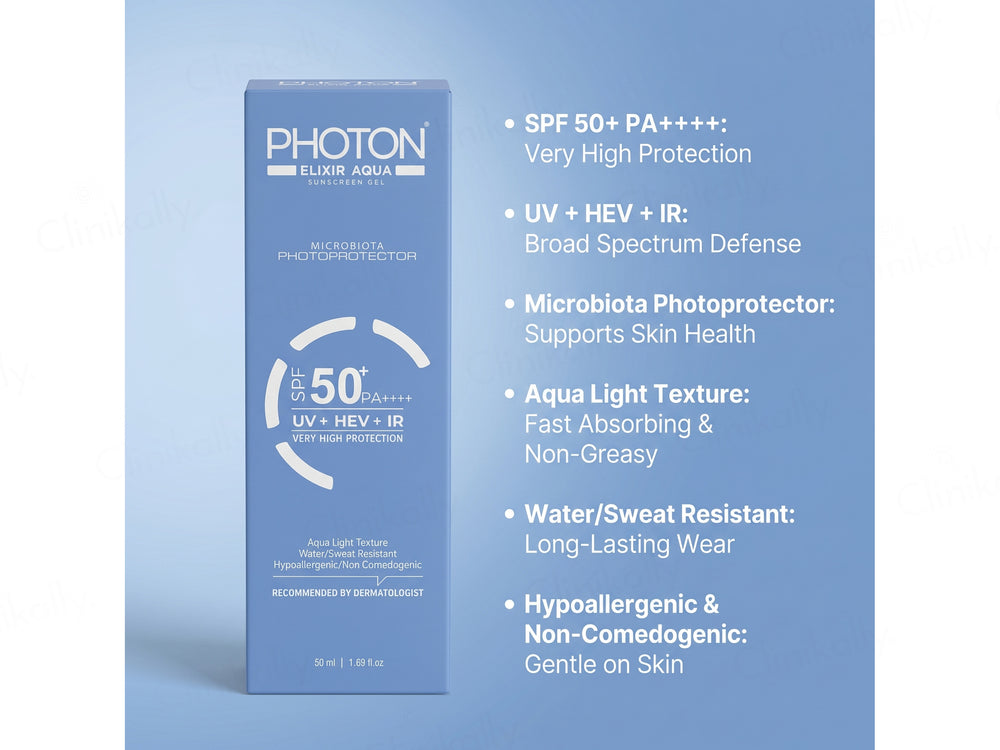 Aclaris Photon Elixir Aqua Sunscreen Gel SPF 50+ PA+++