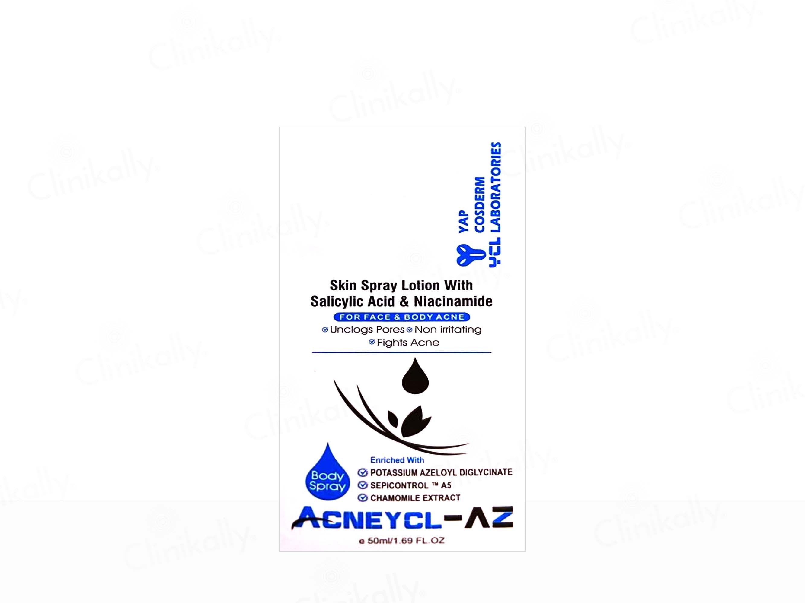 Acneycl-AZ Body Spray For Face & Body Acne