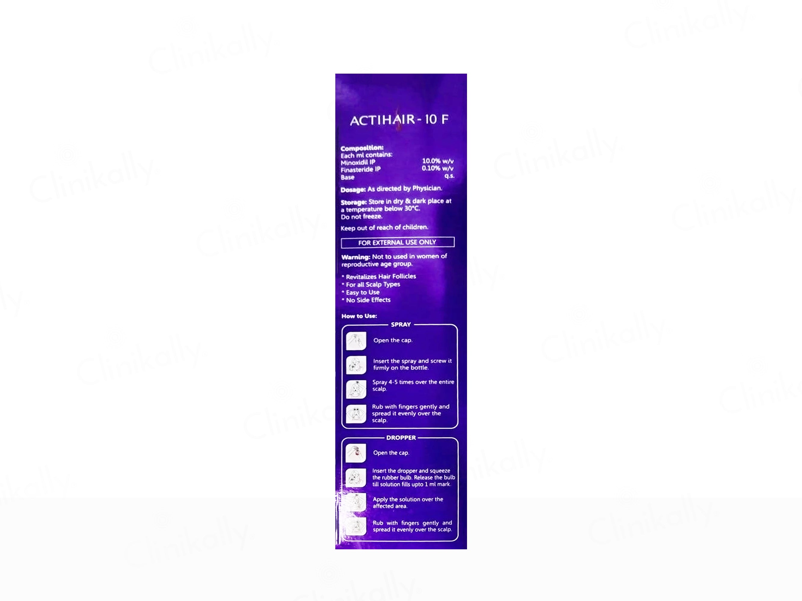 Actihair-10 F Hair Regain Treatment Topical Solution
