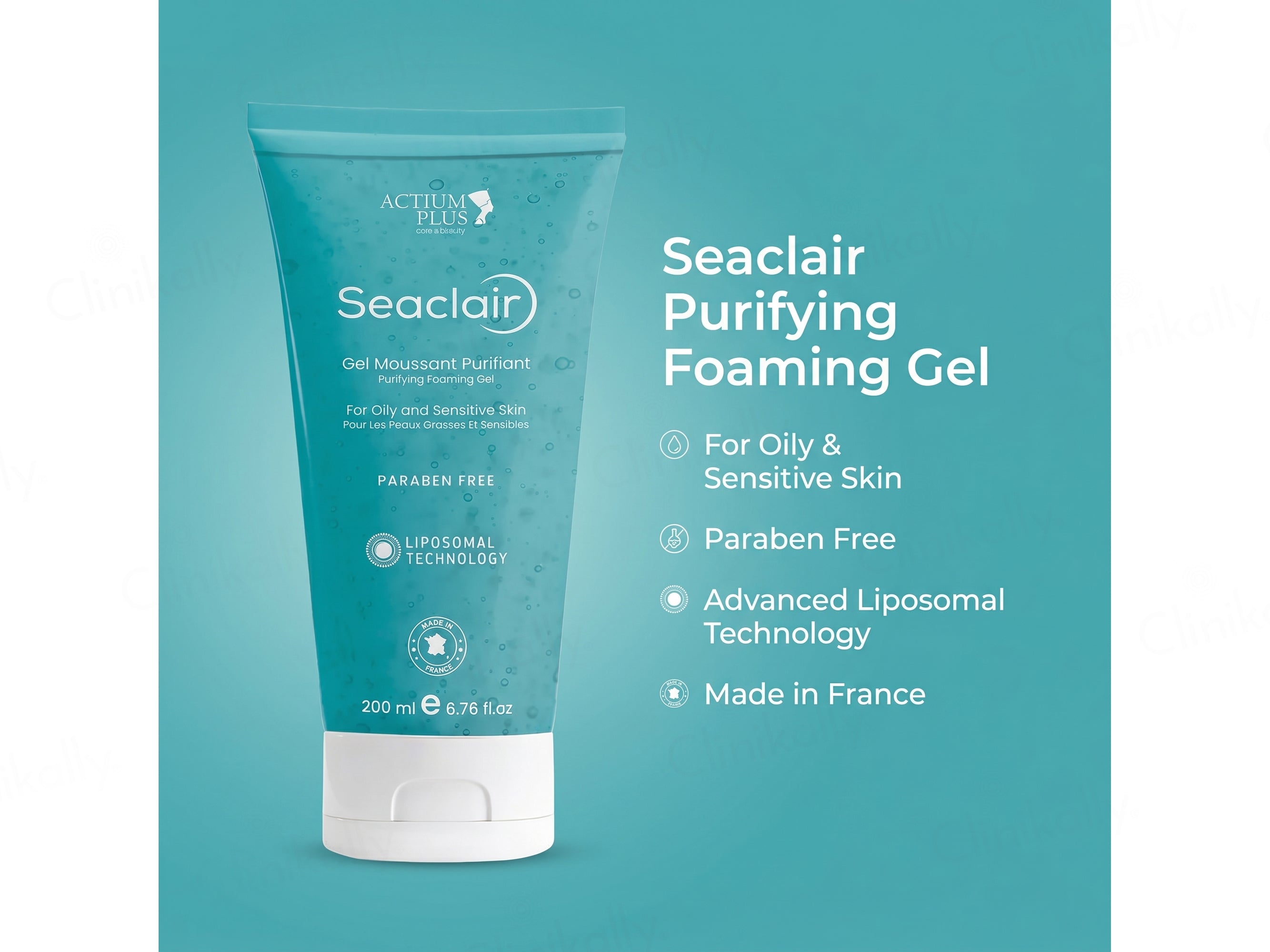 Actium Plus Seaclair Purifying Foaming Gel For Oily and Sensitive Skin
