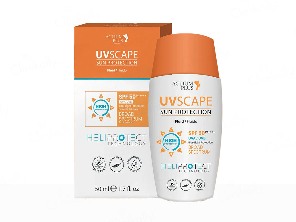 Actium Plus UVscape Sun Protection Broad Spectrum Fluid Sunscreen SPF 50 PA++++