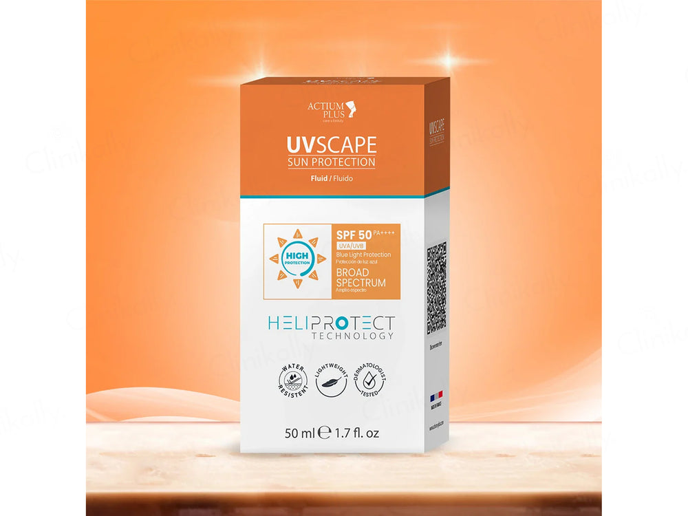 Actium Plus UVscape Sun Protection Broad Spectrum Fluid Sunscreen SPF 50 PA++++