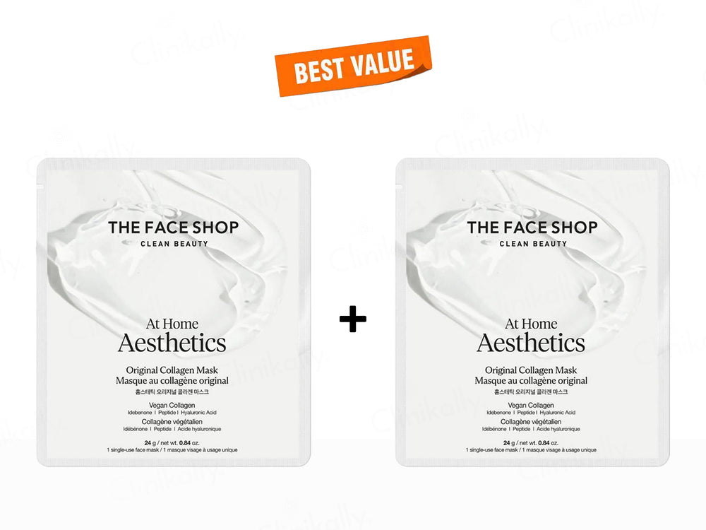 The Face Shop At Home Aesthetics Original Vegan Collagen Face Sheet Mask