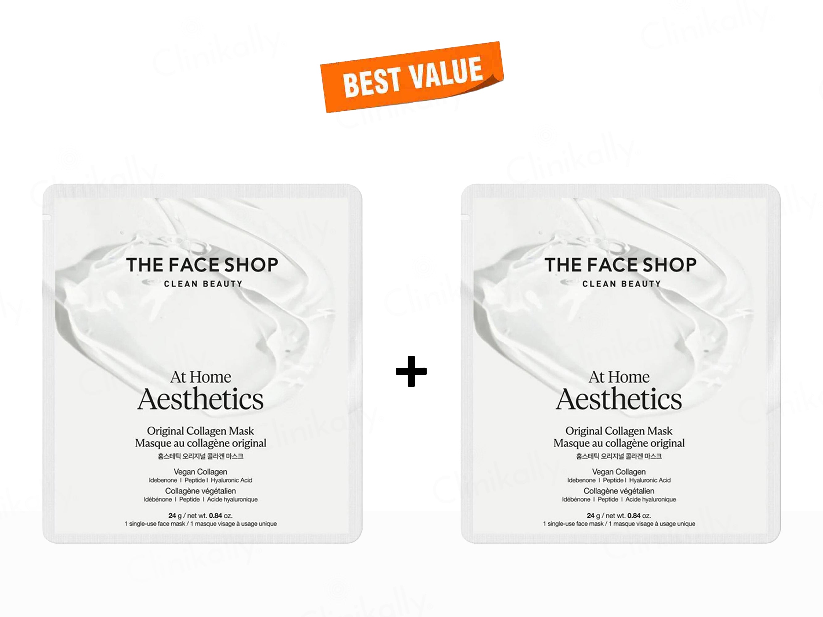 The Face Shop At Home Aesthetics Original Vegan Collagen Face Sheet Mask