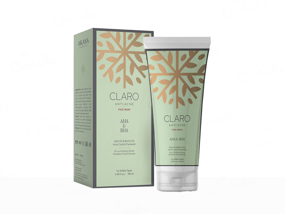 Akasa Cosmetics Claro AHA & BHA Anti Acne Face Wash
