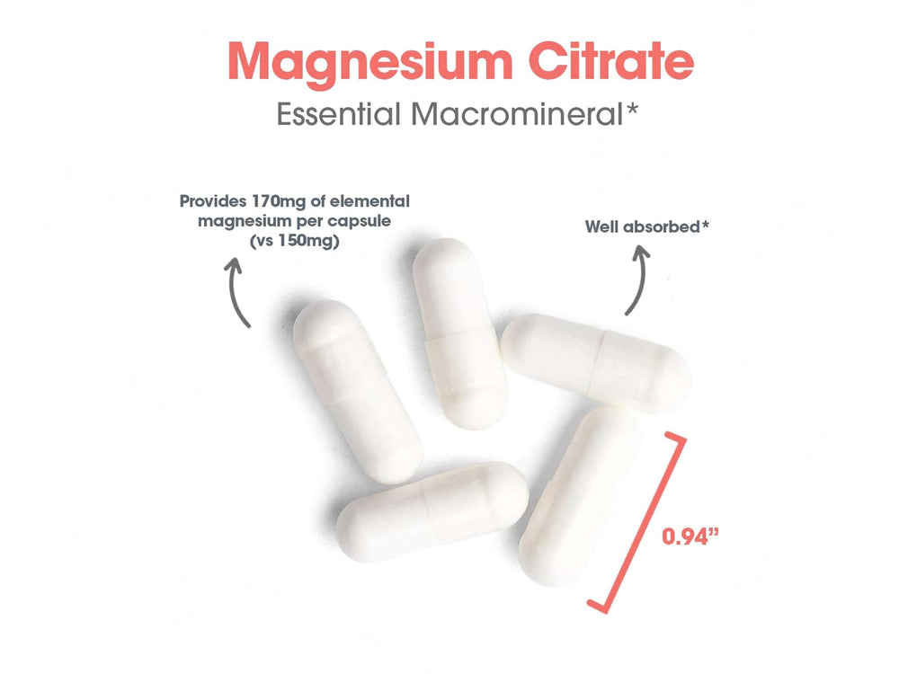 Allergy Research Group Magnesium Citrate Dietary Supplement Vegetarian Capsule