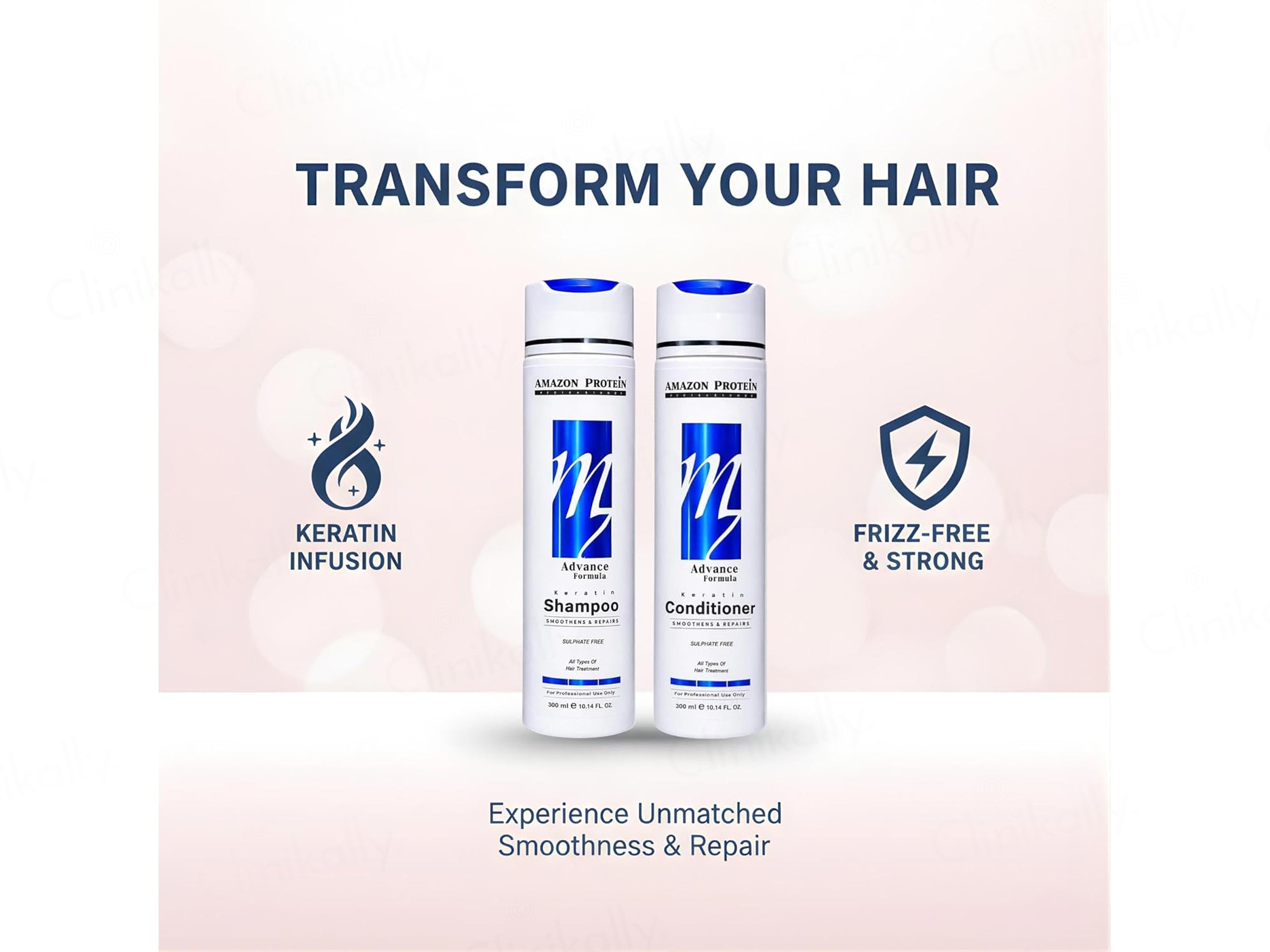 Amazon Protein Advance Formula Keratin Shampoo + Conditioner Combo