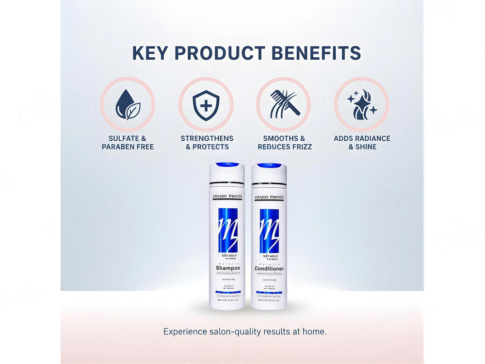 Amazon Protein Advance Formula Keratin Shampoo + Conditioner Combo