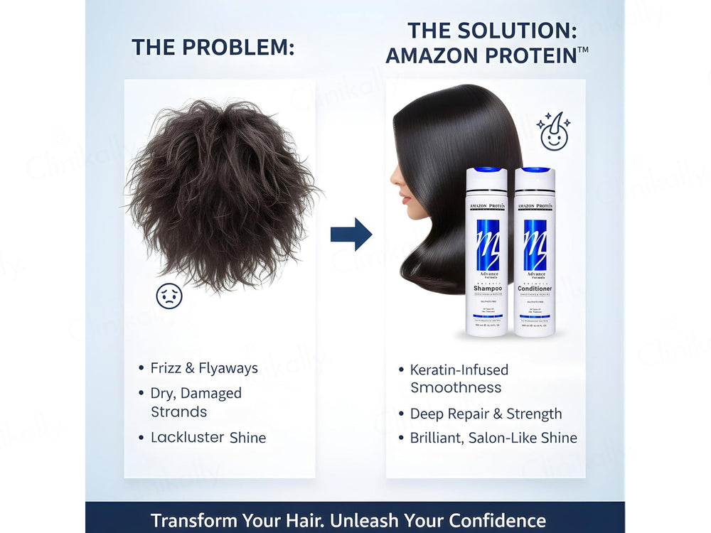 Amazon Protein Advance Formula Keratin Shampoo + Conditioner Combo