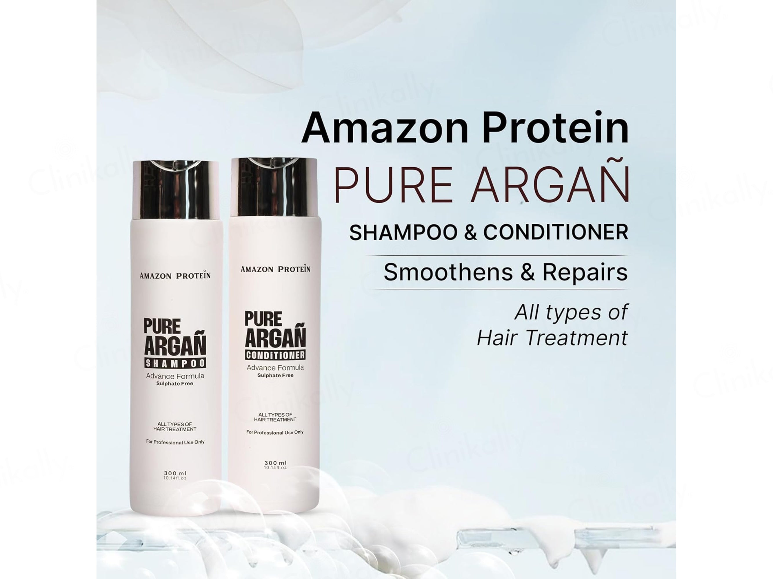 Amazon Protein Advance Formula Pure Argan Shampoo + Conditioner Combo