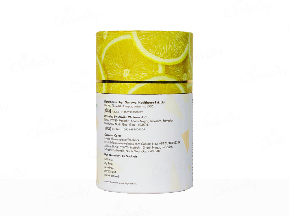 Anvika Gluta Glow Mouth Dissolving Nutraceutical Powder - Lemon Flavour