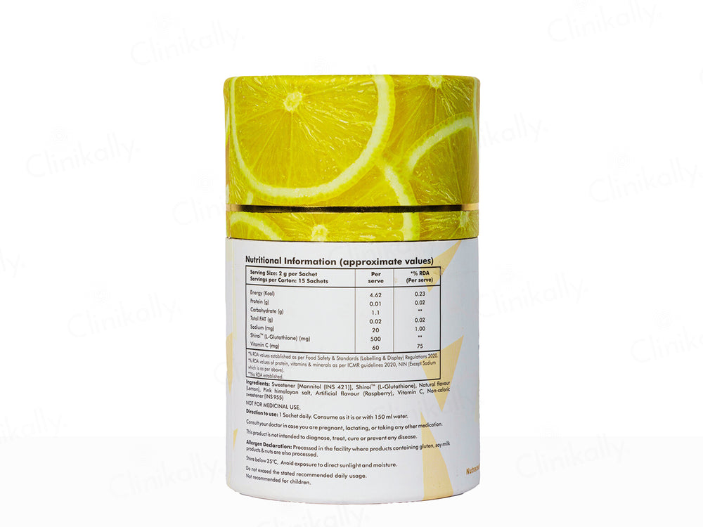Anvika Gluta Glow Mouth Dissolving Nutraceutical Powder - Lemon Flavour