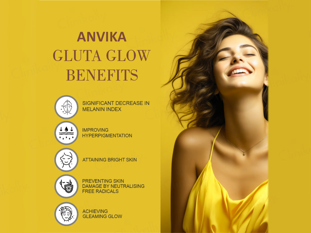 Anvika Gluta Glow Mouth Dissolving Nutraceutical Powder - Lemon Flavour