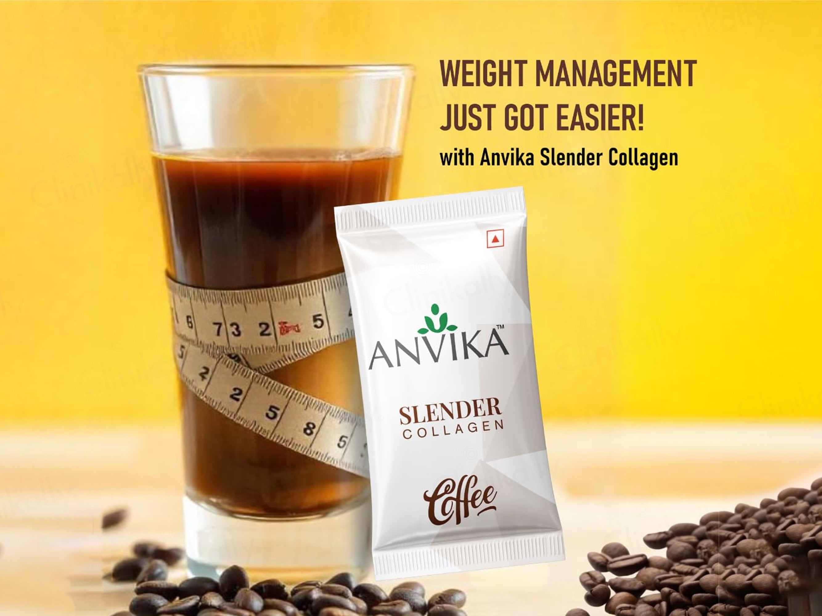 Anvika Slender Collagen Health Supplement Powder - Coffee Flavour
