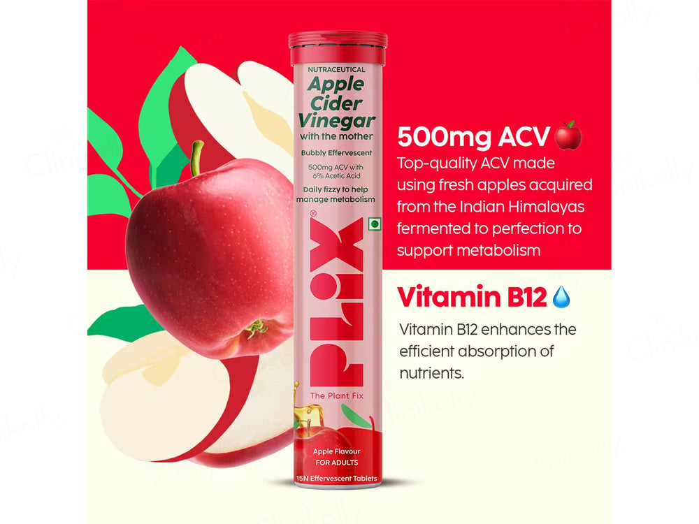 Plix Apple Cider Vinegar Effervescent Tablet