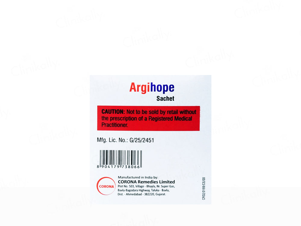 Argihope Sugar Free Sachet - Orange - Lemon Flavour