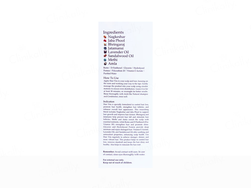 Arish Bio-Natural Hair Vita Hair Loss Control Serum