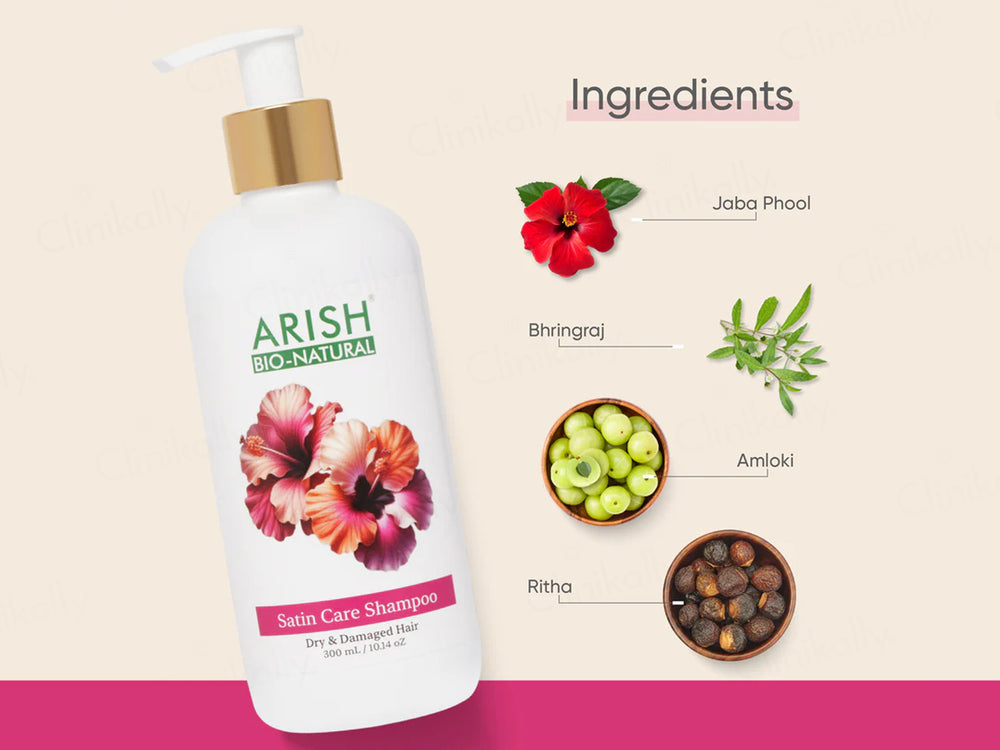 Arish Bio-Natural Satin Care Shampoo For Dry & Damaged Hair