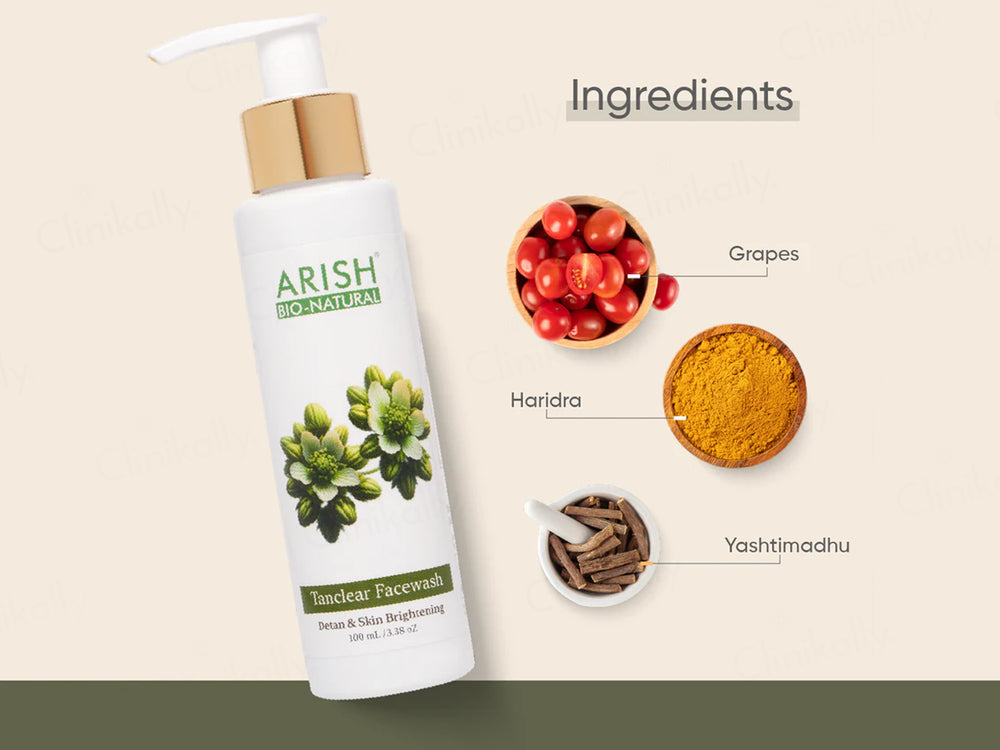 Arish Bio-Natural Tanclear Detan & Skin Brightening Face Wash