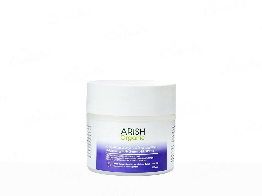 Arish Organic Glutathione & Japanese Koji Rice Water Brightening Body Butter With SPF 30