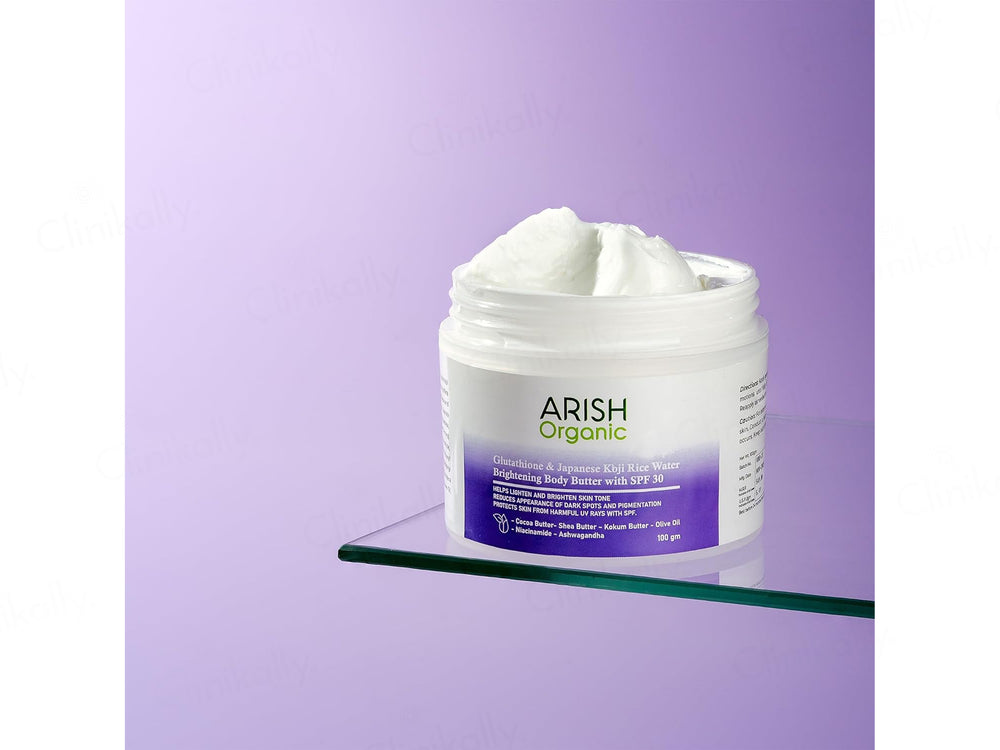 Arish Organic Glutathione & Japanese Koji Rice Water Brightening Body Butter With SPF 30