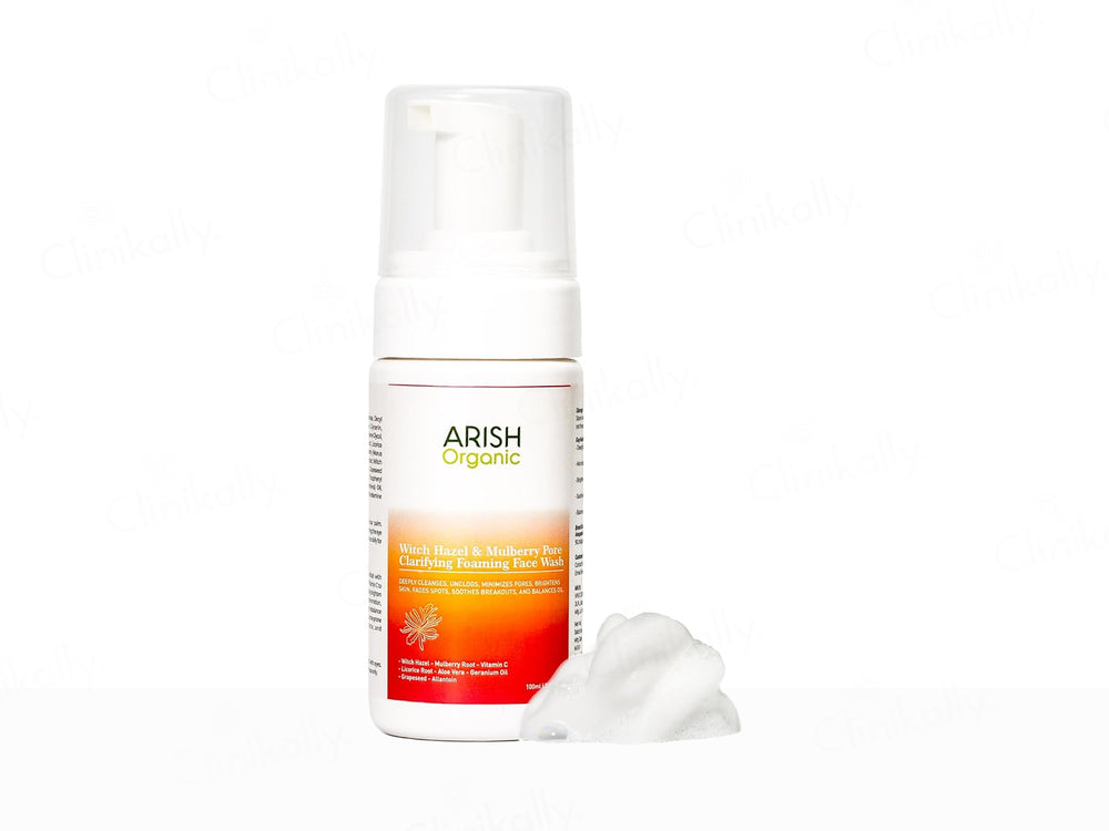Arish Organic Witch Hazel & Mulberry Pore Clarifying Foaming Face Wash