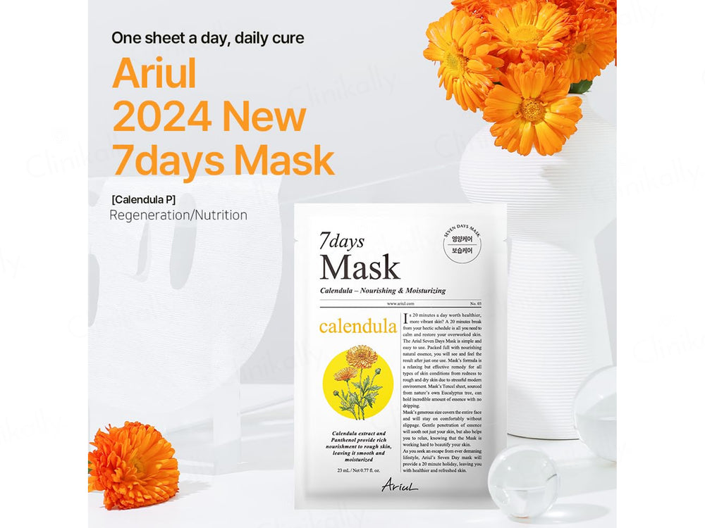 Ariul 7days Mask Calendula Nourishing & Moisturizing P