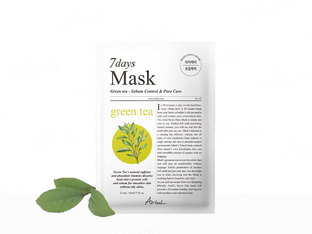 Ariul 7days Mask Green Tea Sebum Control & Pore Care S