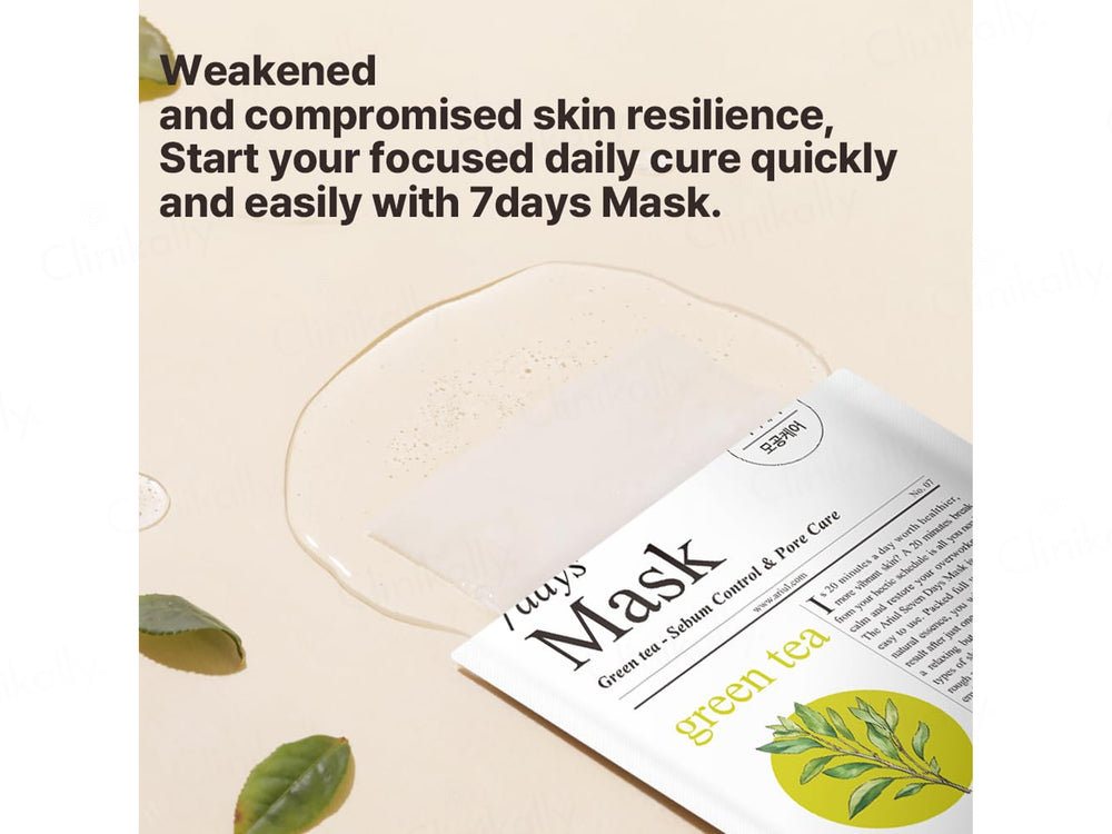 Ariul 7days Mask Green Tea Sebum Control & Pore Care S