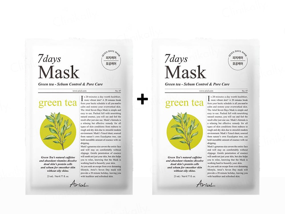 Ariul 7days Mask Green Tea Sebum Control & Pore Care S