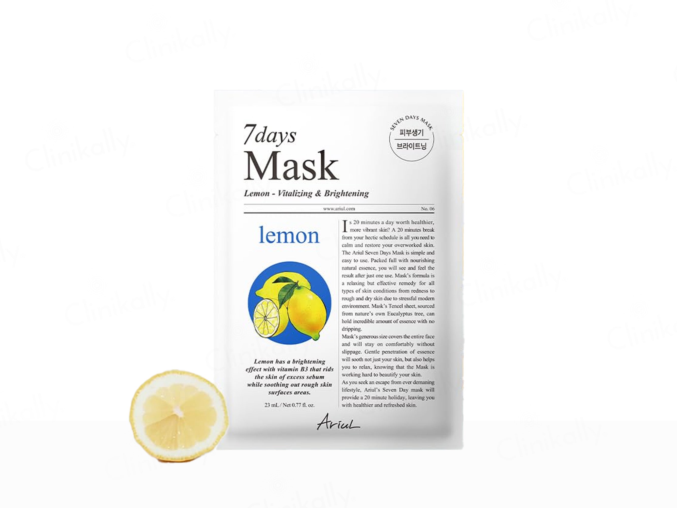 Ariul 7days Mask Lemon Vitalizing & Brightening C