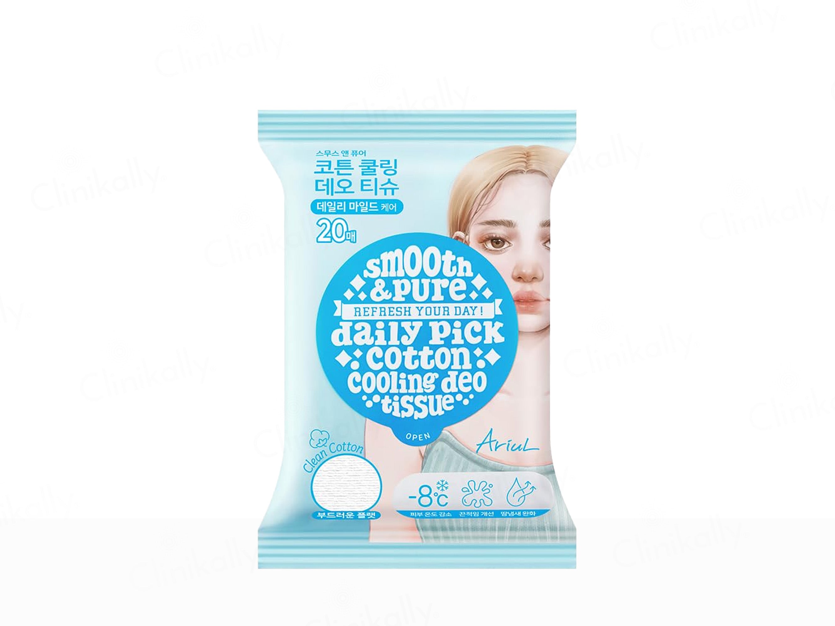 Ariul Smooth & Pure Cotton Cooling Deo Tissue